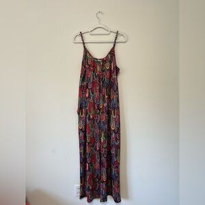 Colorful Abstract Print Jumpsuit w/ Pockets